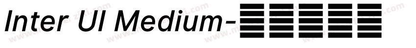 Inter UI Medium字体转换